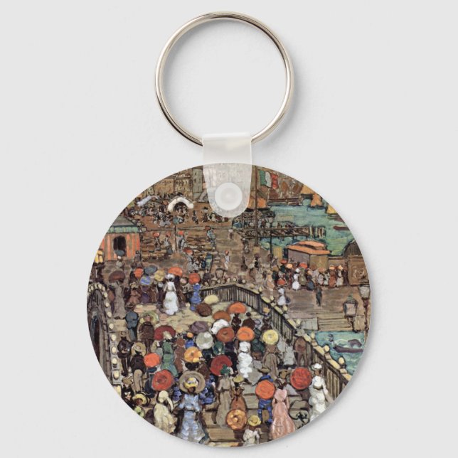 Ponte Della Paglia, Venice by Maurice Prendergast Keychain (Front)
