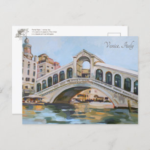 Ponte Rialto Venice, Italy Postcard