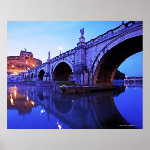 Ponte Sant' Angelo and Castel Sant' Angelo over Poster