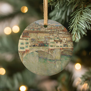 Ponte Vecchio Childe Hassam Ceramic Ornament