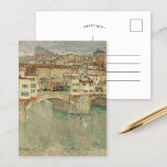 Ponte Vecchio | Childe Hassam Postcard<br><div class="desc">Ponte Vecchio (1897) | Original artwork by American Impressionist painter Childe Hassam (1859-1935). 

Use the design tools to add custom text or personalize the image.</div>