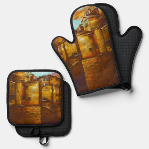 Ponte Vecchio, Firenze Oven Mitt & Pot Holder Set