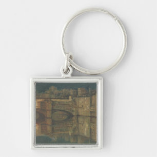 Ponte Vecchio, Florence (oil on canvas) Keychain