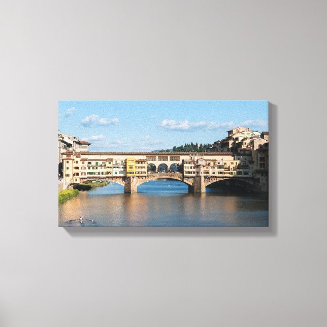 Ponte Vecchio old bridge - Florence, Italy Canvas Print (Front)