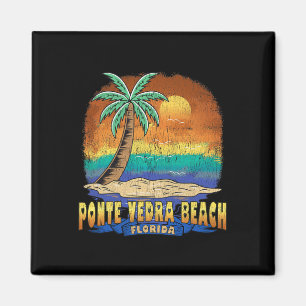 Ponte Vedra Beach Florida Vintage Distressed Souve Magnet