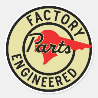 Pontiac Factory Engineered Parts vintage sign Classic Round Sticker