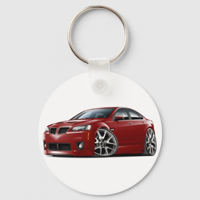 Pontiac G8 GXP Maroon Car Keychain (Front)