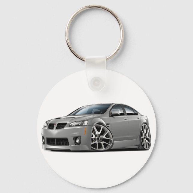 Pontiac G8 GXP Silver Car Keychain (Front)