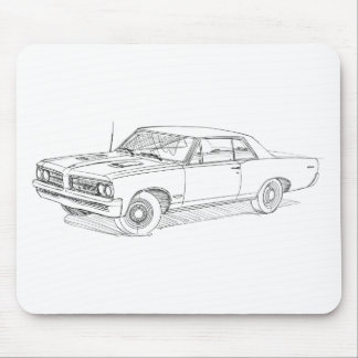 Pontiac GTO 1964 blk Mouse Pad
