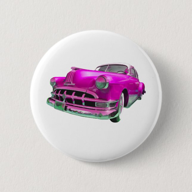 pontiac pink 2 inch round button (Front)