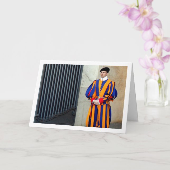 Pontifical Swiss Guard Portrait Card (Orchid)