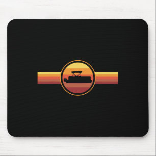 Pontoon Boat Boating Retro Mouse Pad