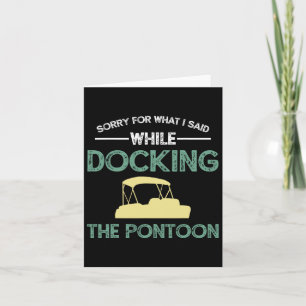 Pontoon Boat Captain Boating  Card