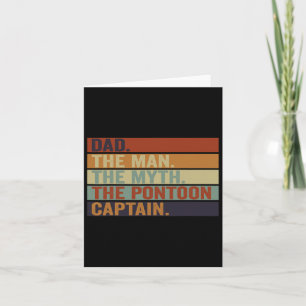 Pontoon Boat Captain Dad Funny Sailing And Boating Card