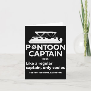 Pontoon Boat Captain Dad Funny Sailing And Boating Card