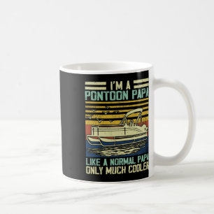 Pontoon Boat Captain Dad Papa Gag Pontooning Boati Coffee Mug