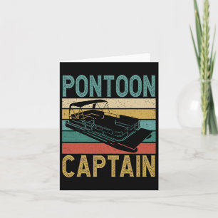 Pontoon Boat Captain Funny Pontoon Boat Boating Ca Card
