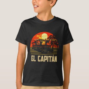 Pontoon Boat Captain Lake Boating El Capitan T-Shirt