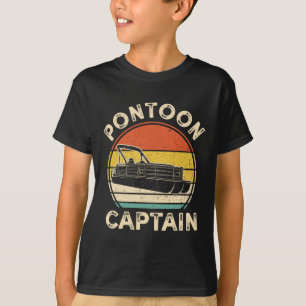Pontoon Boat Captain Vintage Boating Retro  T-Shirt
