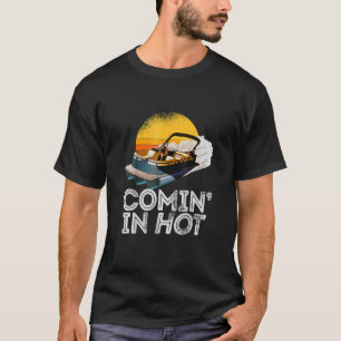 Pontoon Boat Comin In Hot Boating Lake for D T-Shirt