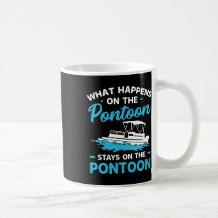 Pontoon Boat Gifts Captain Boating Party Lover  Coffee Mug