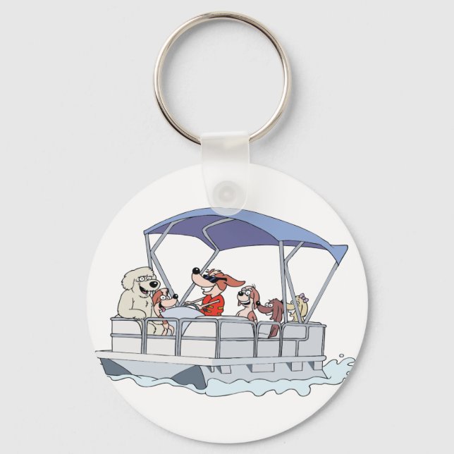 Pontoon Boat Keychain (Front)