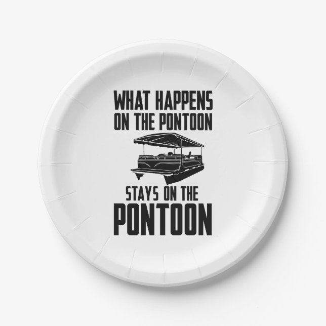 Pontoon Boat Paper Plate (Front)
