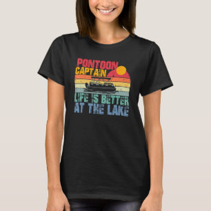 Pontoon Captain At The Lake Vintage T-Shirt