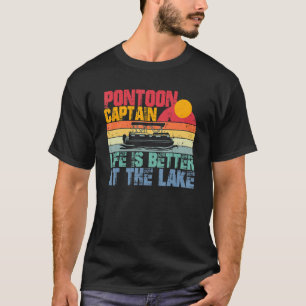 Pontoon Captain At The Lake Vintage T-Shirt