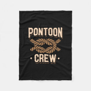 Pontoon Captain Boat Lovers Quote River Boating Po Fleece Blanket