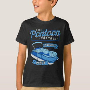 Pontoon Captain Boat Sailboat Boating Yacht Pontoo T-Shirt