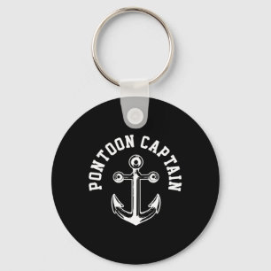 Pontoon Captain Boating Anchor Gift Keychain