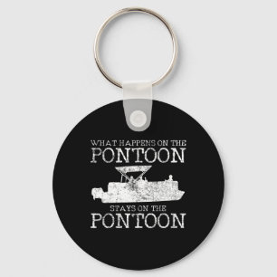 Pontoon Captain Boating Gift 1  Keychain