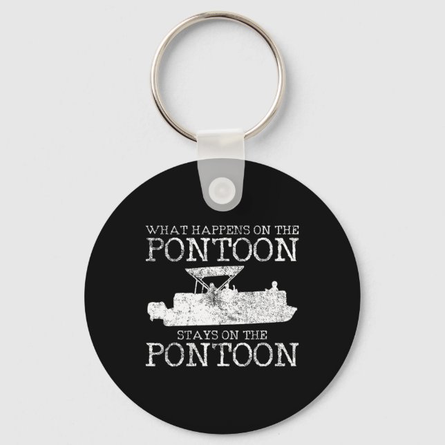 Pontoon Captain Boating Gift 1  Keychain (Front)