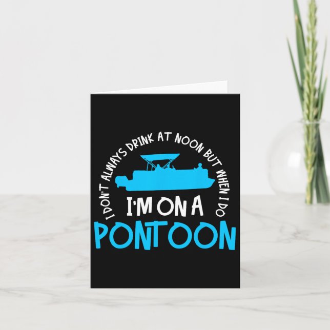 Pontoon Captain Boating Lake Gift  Card (Front)