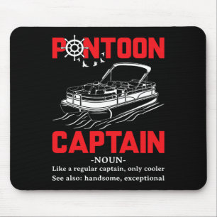 Pontoon Captain Definition Funny Pontoon Boat Boat Mouse Pad