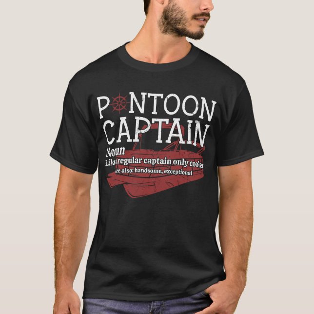 Pontoon Captain Funny Boating Shirt (Front)