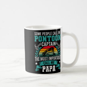 Pontoon Captain Papa Pontooning Boating Coffee Mug