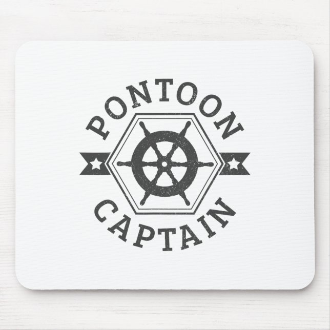 Pontoon Captain - Pontooning Boat Boating Nautical Mouse Pad (Front)
