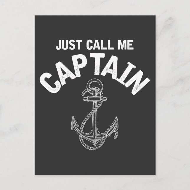 Pontoon Captain Statement Boat Anchor Sailing Postcard (Front)