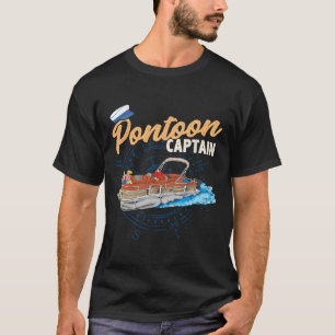 Pontoon Captain Tee Shirt Funny Pontoon Boating 