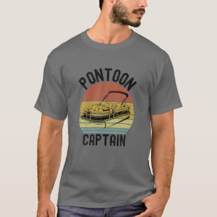 Pontoon Captain Vintage Retro Pontooning Boat T-Shirt
