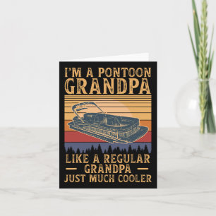 Pontoon For Grandpa Men Pantoon Boating Lake Toon Card