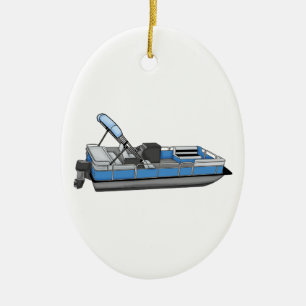 pontoon fun ceramic ornament