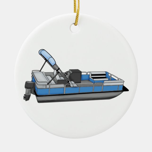 pontoon fun ceramic ornament (Front)