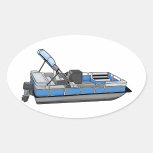 pontoon fun oval sticker