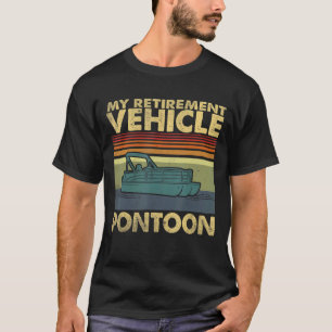 Pontoon Grandpa Boat Owner Papa Dad Retro T-Shirt