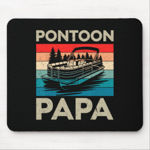 Pontoon Papa Recto Boat Captain Pontoon Owner Dad Mouse Pad