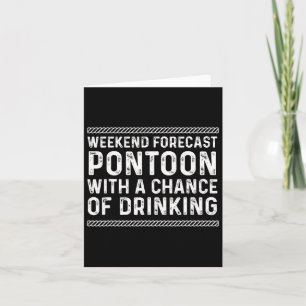 Pontoon Pontooning Pontoon Boat Lake Toon Pantoon  Card