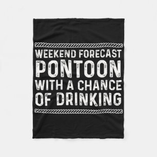 Pontoon Pontooning Pontoon Boat Lake Toon Pantoon  Fleece Blanket